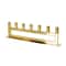 22" Gold Stainless Steel 7 Taper Candle Candelabra with Rectangular Frame